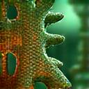 Microscopic view of a healthy gut microbiome, representing complex health insights.